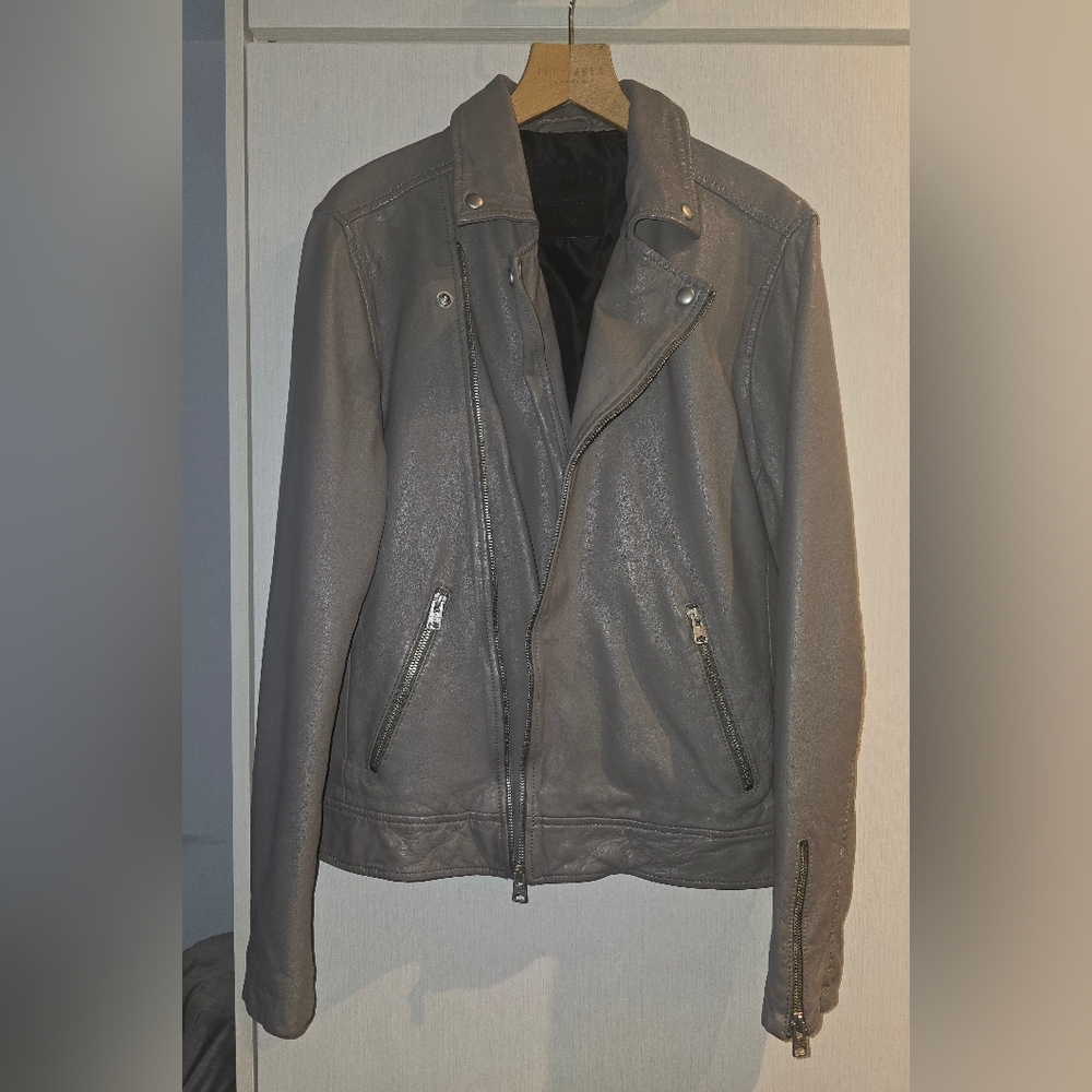 All Saints Sheep Leather Biker Jacket (MSRP $789)